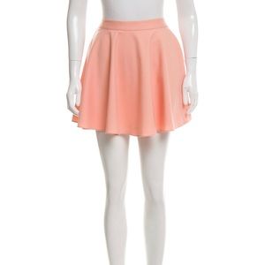Alice + Olivia peach pink mini skirt flared size 2